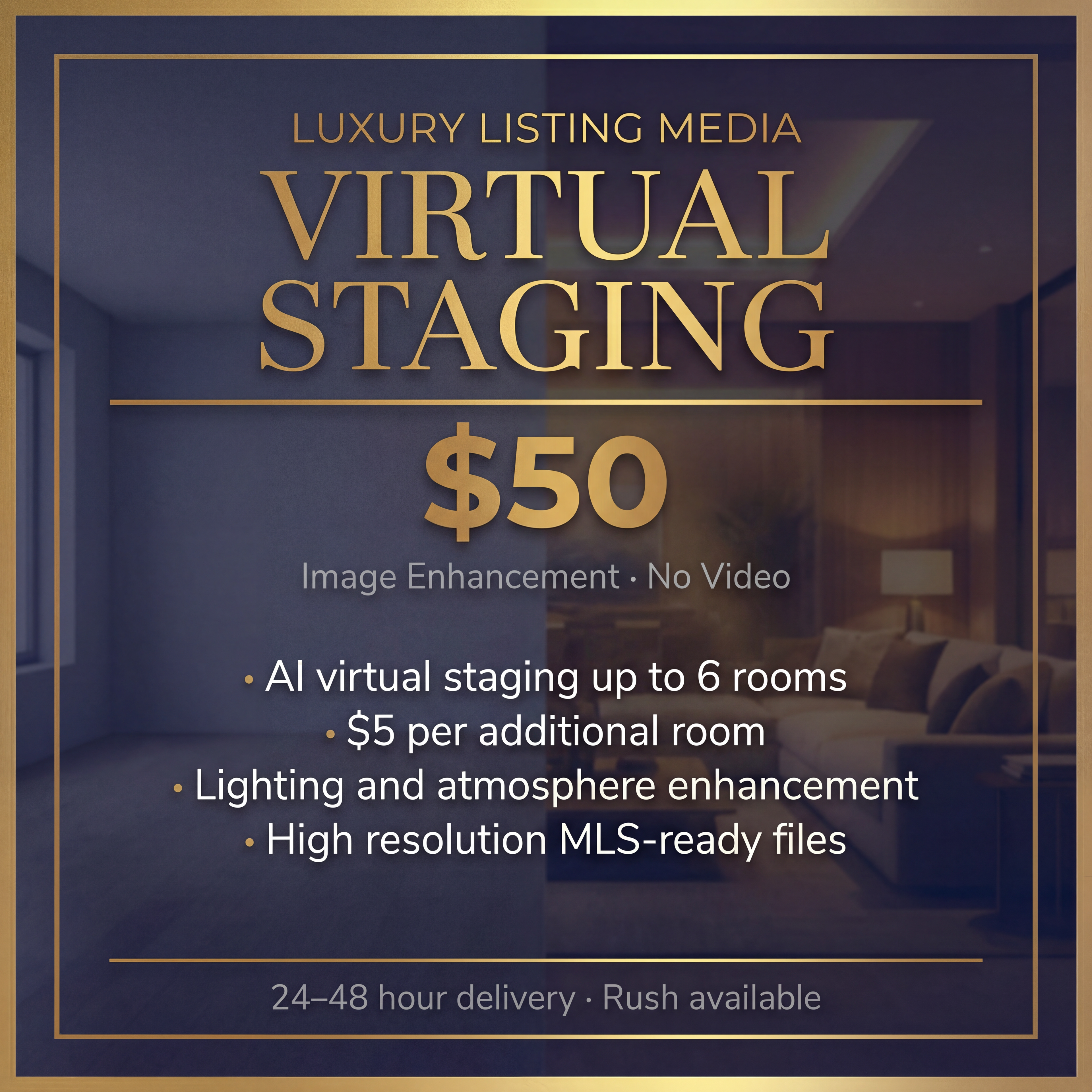 Virtual Staging + Image Enhancement